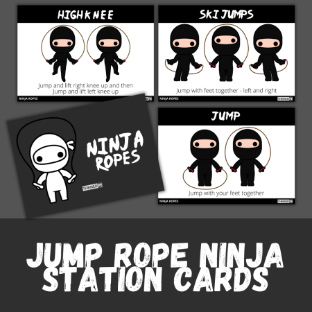 Jump Rope Ninja Station Cards